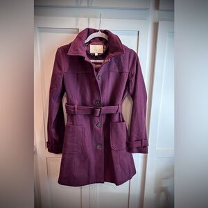 Banana Republic Plum Belted Trench Coat